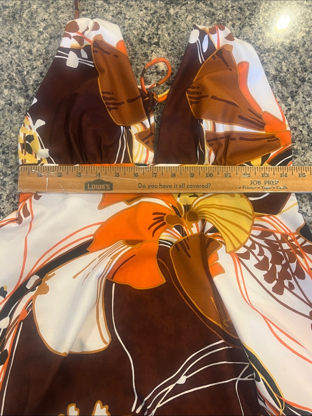Tori Richard Hawaiian Aloha Halter Maxi Dress Vintage Hawaii Womens Size 14 - Picture 11 of 16